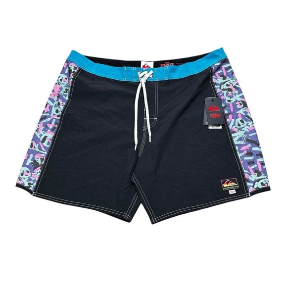 Quiksilver x Stranger Thing Men Size 40 Original Arch 1986 Board Shorts‎ 18” NWT - Picture 1 of 12